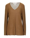 Lamberto Losani Sweaters In Camel