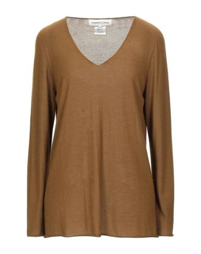 Lamberto Losani Sweaters In Camel