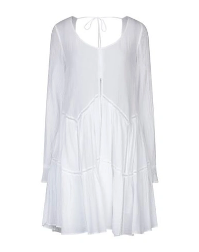 Dondup Short Dress In White