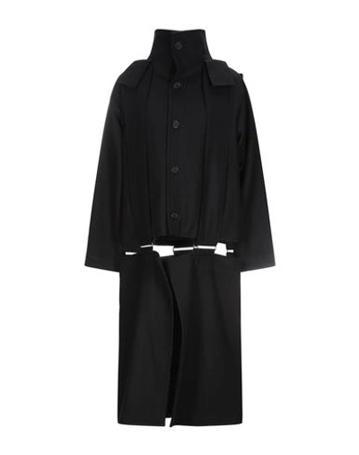 Yohji Yamamoto Coats In Black