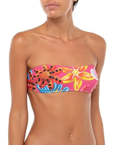 Moschino Bikini Tops In Fuchsia