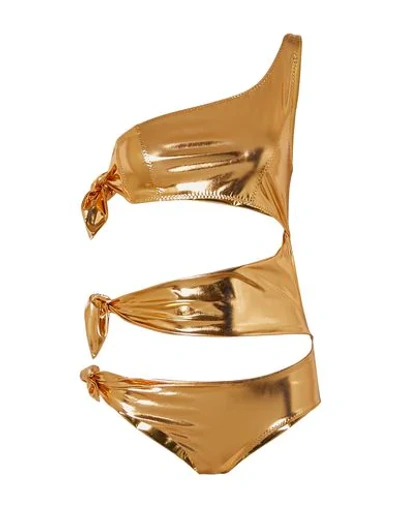 Lisa Marie Fernandez One-piece Swimsuits In Gold