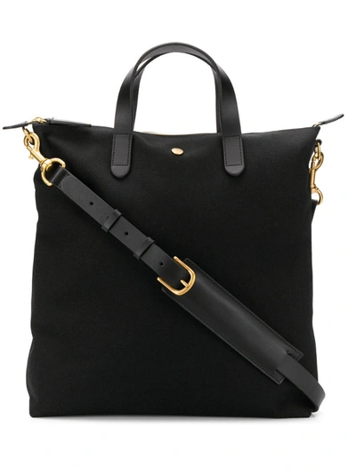 Mismo Leather-trimmed Nylon Tote Bag In Black