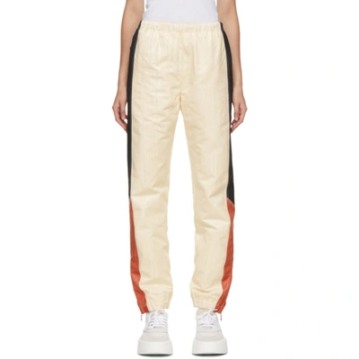 Marine Serre Off-white Moire Lounge Pants In 1 Broken Wh