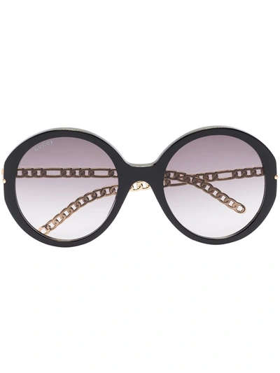 Gucci Oversized-frame Gradient-lenses Sunglasses In Black