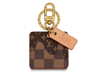 Pre-owned Louis Vuitton  X Nigo Illustre Bag Charm & Key Holder Damier Ebene Giant Brown