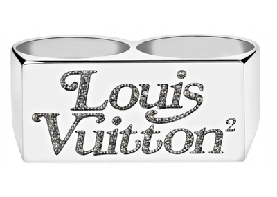 Louis Vuitton x Nigo Squared Strass Necklace Silver in Silver Metal