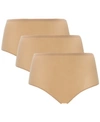 Chantelle Women's 3-pack Soft Stretch One Size Seamless Brief 1007, Online Only In Ultra Nude