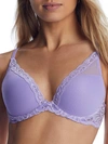 Natori Feathers Plunge Bra In Violet Tulip