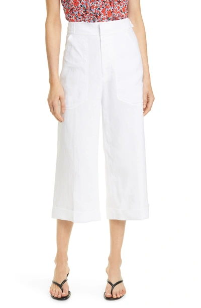 Equipment Kalil Loose Linen Pants In Brightwhit