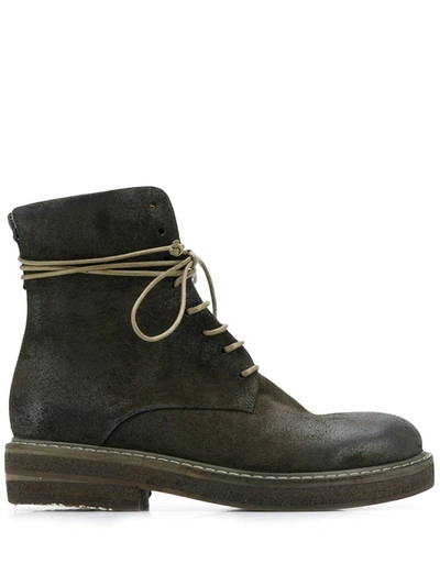 Marsèll Lace-up Ankle Boots In Green