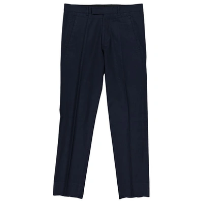 Pre-owned Dior Navy Cotton Trousers