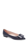 Roger Vivier Women's Gommettine Ball Leather Point-toe Flats In Navy