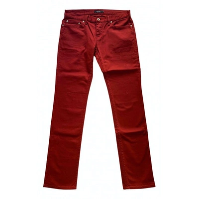 Pre-owned Undercover Slim Trousers In Burgundy