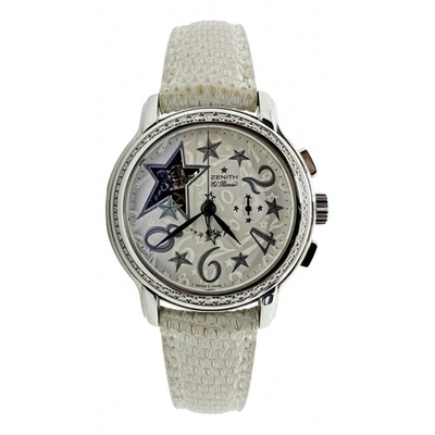 Pre-owned Zenith White Steel Watch