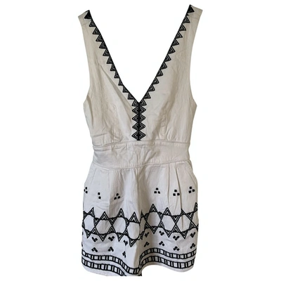 Pre-owned Maje White Cotton Jumpsuit