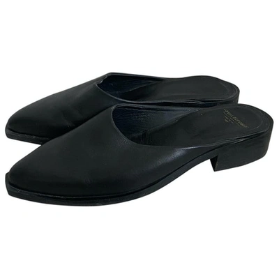 Pre-owned Royal Republiq Black Leather Mules & Clogs