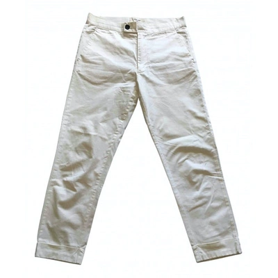 Pre-owned Mauro Grifoni Carot Pants In White