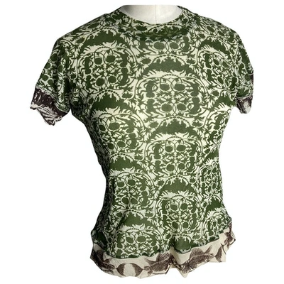 Pre-owned Jean Paul Gaultier Green Synthetic Top