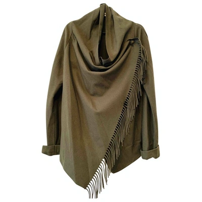 Pre-owned Patrizia Pepe Wool Cape In Green