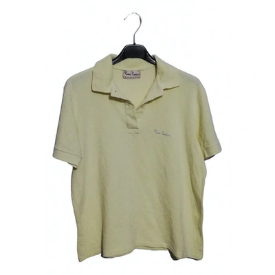 Pre-owned Pierre Cardin Yellow Cotton Top