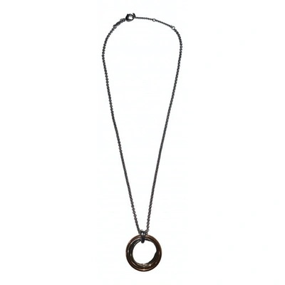 Pre-owned Fossil Necklace In Silver