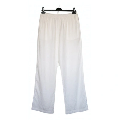Pre-owned Roberto Cavalli Linen Large Pants In Other