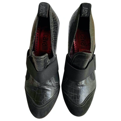 Pre-owned Just Cavalli Leather Heels In Black
