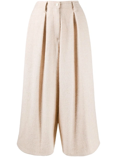 Dušan Cropped Wide-leg Trousers In Neutrals