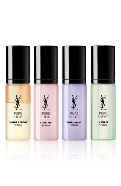 Saint Laurent Travel Size Pure Shots Daily Dose Serum Essentials Set In Pattern