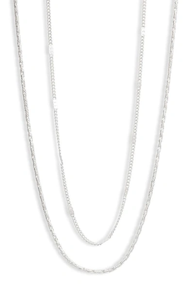 Jenny Bird Surfside Layered Chain Necklace In Silver