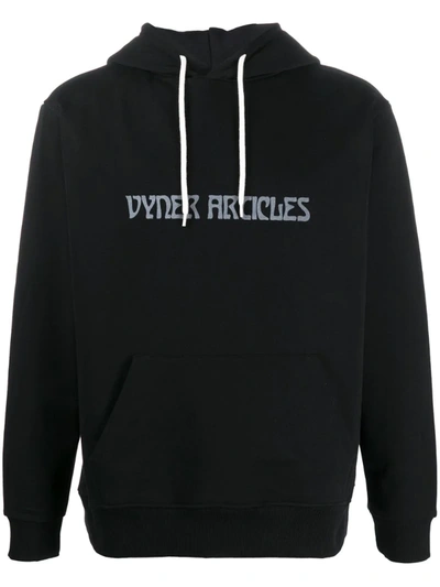 Vyner Articles Logo Print Hoodie In Black