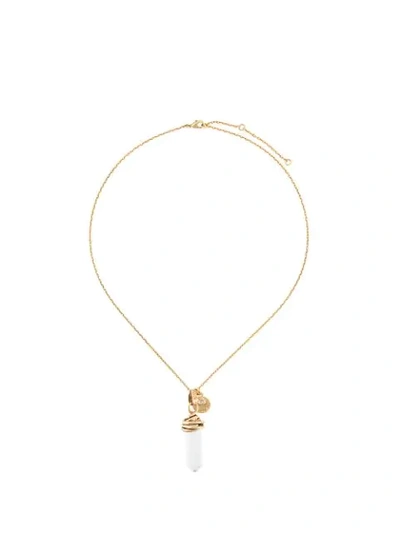 Goossens Talisman Crystal Necklace In Gold