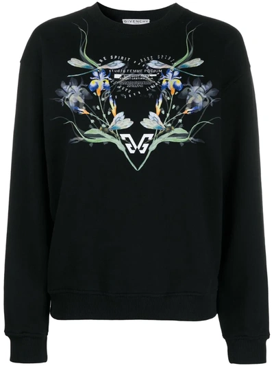 Givenchy Graphic-print Sweatshirt In Black