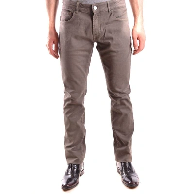Pt05 Pt Torino Denim House Blend Cotton Trousers In Brown