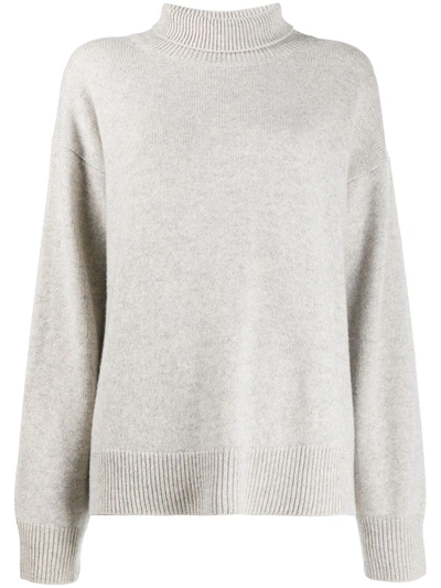 Sofie D'hoore Rib-trimmed Cashmere Jumper In Grey