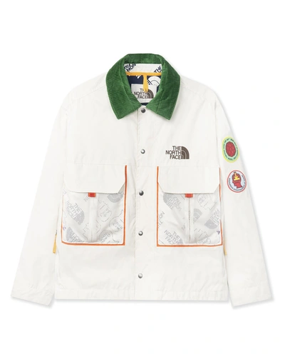 Pre-owned The North Face  X Brain Dead 76 Oversized Mountain Chore Coat Vintage White