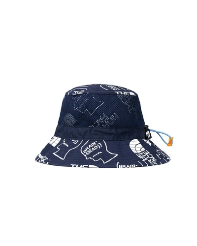 Pre-owned The North Face  X Brain Dead Bucket Hat Navy