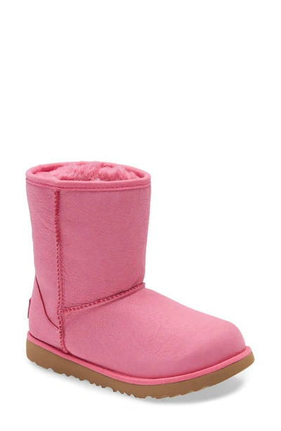 Ugg Kids' Classic Short Ii Waterproof Boot In Pink Azalea