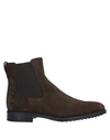 Tod's Ankle Boots In Dark Brown