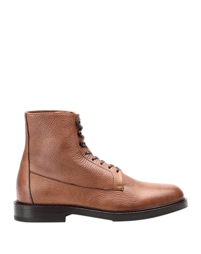 Brunello Cucinelli Ankle Boots In Tan