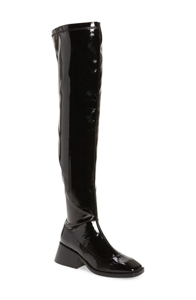 Jeffrey Campbell Patrik Over The Knee Boot In Black Patent