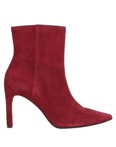 Geox Ankle Boots In Maroon