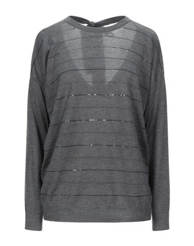 Brunello Cucinelli Sweaters In Grey