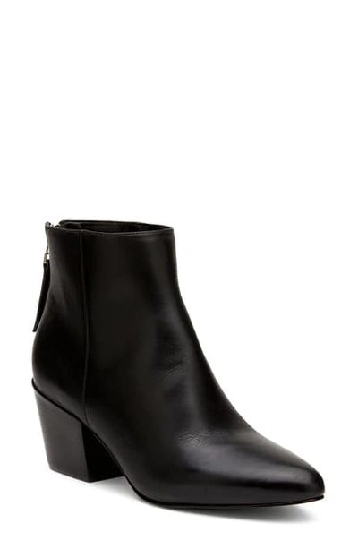 Matisse Croft Pointed Toe Bootie In Black Leather