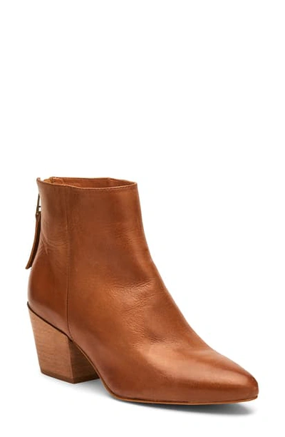 Matisse Croft Pointed Toe Bootie In Tan Leather
