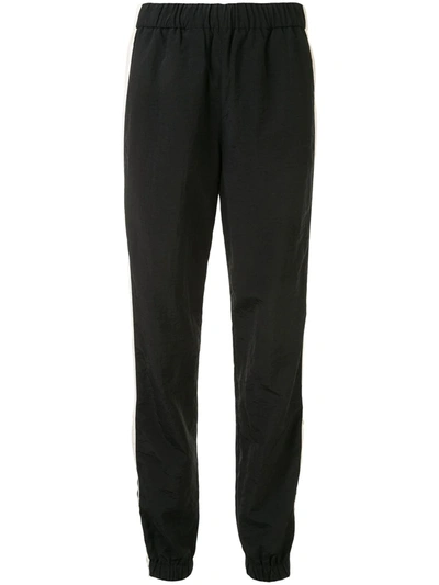 Kenzo Side-zip Stripe Trackpants In Black