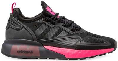 Pre-owned Adidas Originals Adidas Zx 2k Boost Core Black Shock Pink (women's) In Core Black/core Black/shock Pink