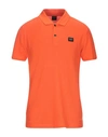 Paul & Shark Polo Shirts In Orange