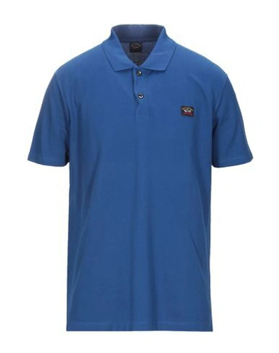 Paul & Shark Polo Shirts In Blue